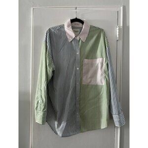 Abercrombie Oversized Button Down - Multicolor Stripes